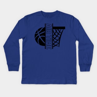 Air Time: Defying Gravity, One Slam Dunk at a Time Kids Long Sleeve T-Shirt